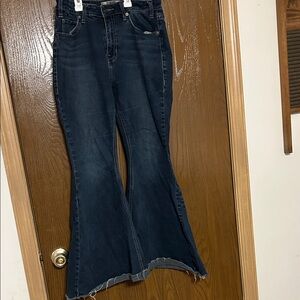 Rock & Roll Cowgirl Indigo Wide Leg Jeans